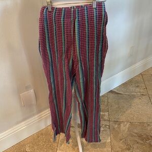 Free People Multicolor Striped Wide Leg Pants
